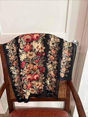 Ralph Lauren Silk Floral Scarf—GORGEOUS! Like New Condition!  Long Rectangular